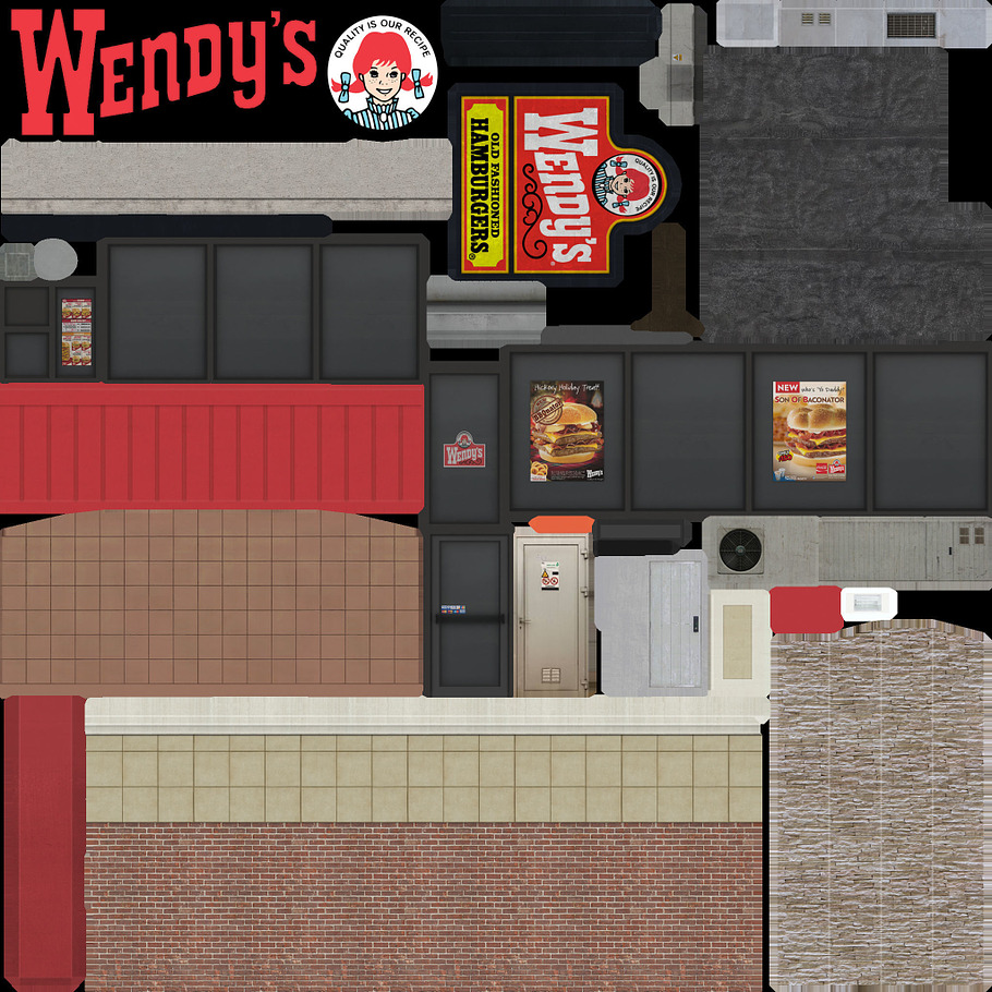 Wendys Restaurant in Architecture - product preview 7