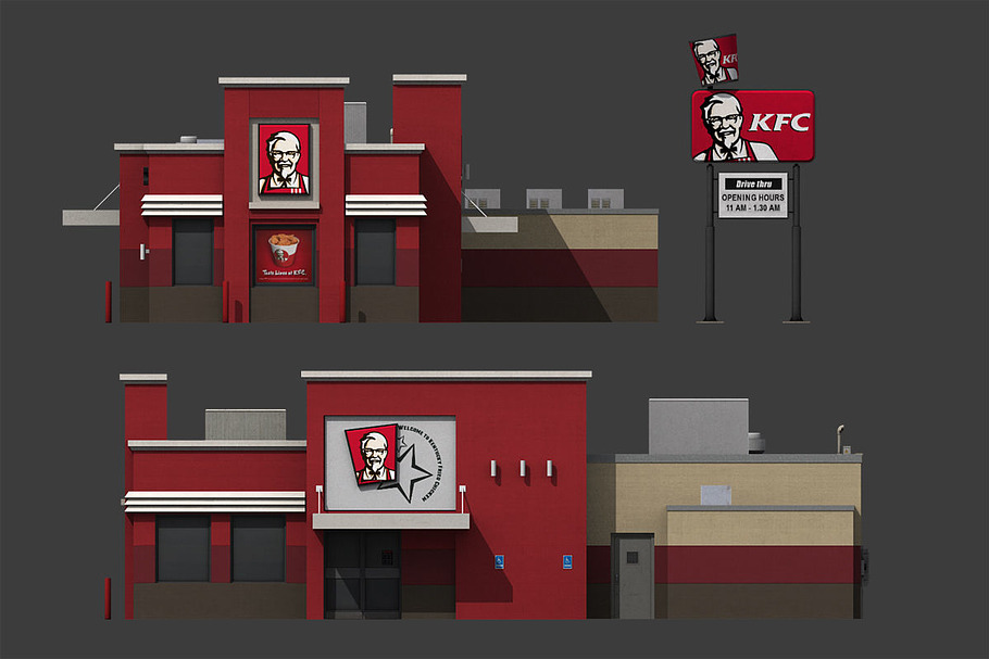 KFC Restaurant in Architecture - product preview 7