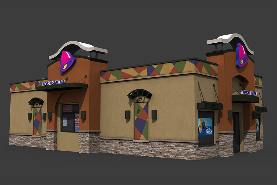 Taco Bell Restaurant in Architecture - product preview 2