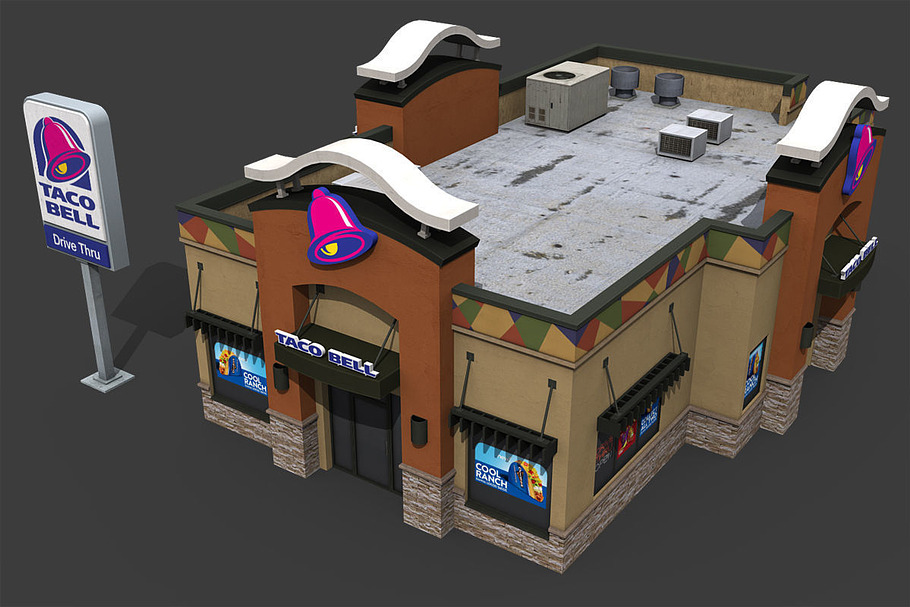 Taco Bell Restaurant in Architecture - product preview 4