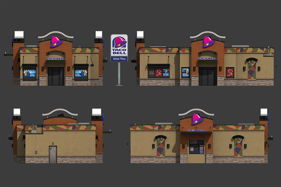 Taco Bell Restaurant in Architecture - product preview 6