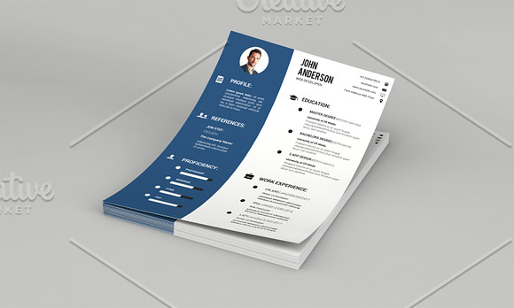 Clean Resume Template-V033 in Resume Templates - product preview 3