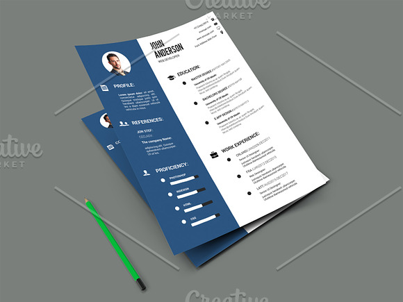 Clean Resume Template-V033 in Resume Templates - product preview 4