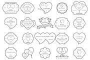 85 Valentine Badges and Labels