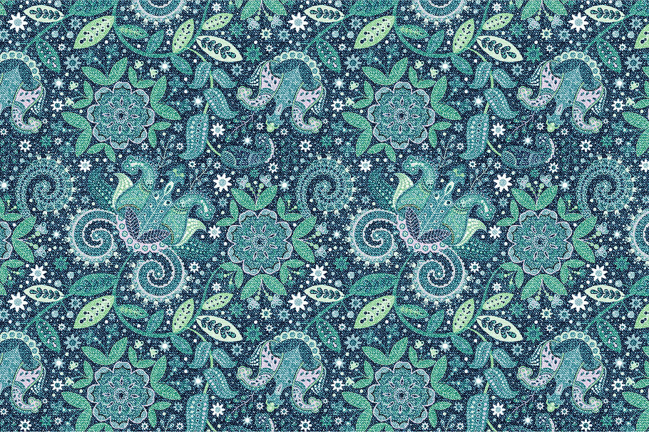 Seamless pattern. Jeans texture