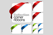 Collection of Vector corner ribbons