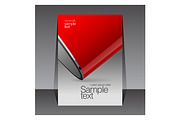 Red and gray design template cover