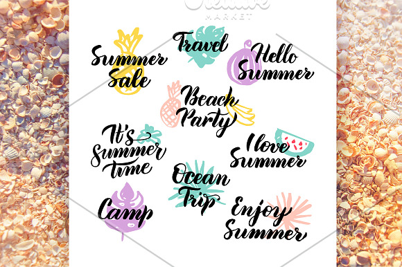 Summer Handwritten Quotes in Illustrations - product preview 1