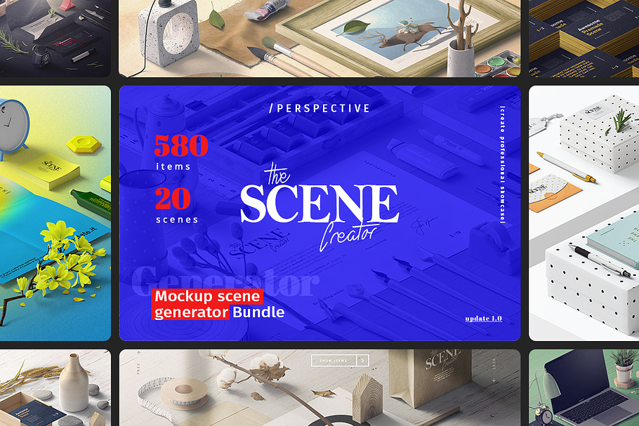 The Scene Creator | Perspective in Scene Creator Mockups - product preview 8