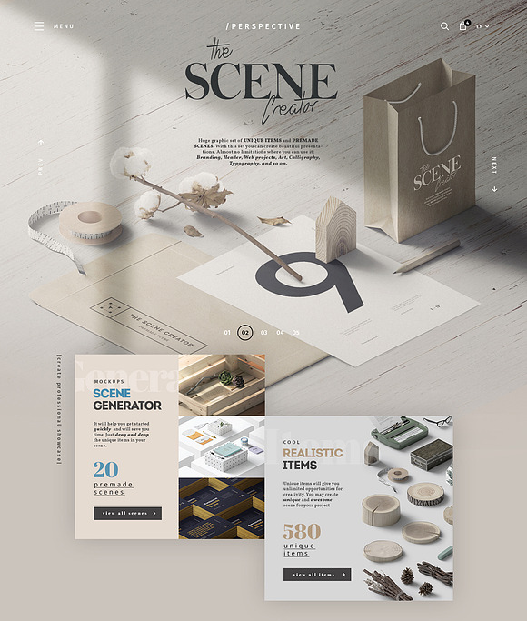 The Scene Creator | Perspective in Scene Creator Mockups - product preview 1