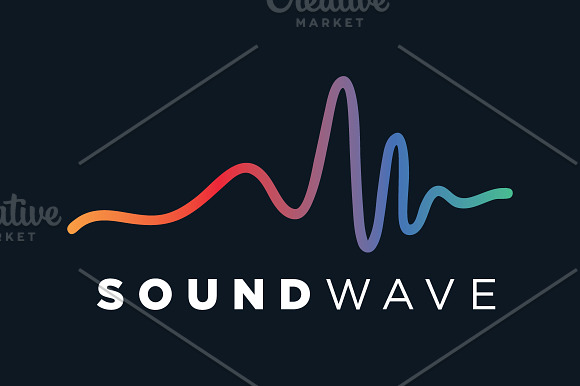 Creative Audio Wave Symbol in Logo Templates - product preview 2