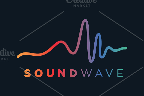 Creative Audio Wave Symbol in Logo Templates - product preview 3