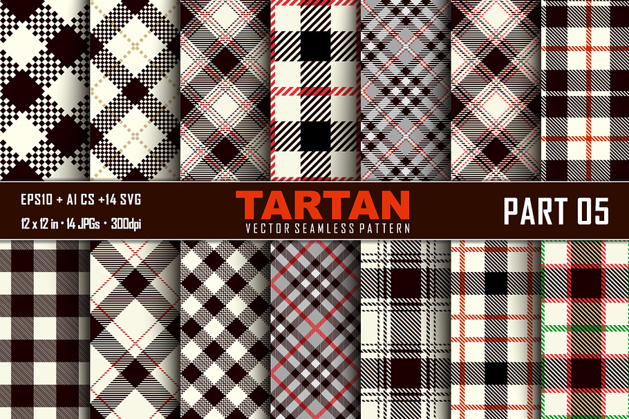 Seamless  Tartan Pattern Part -05 in Patterns - product preview 8