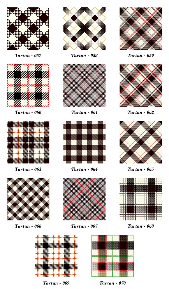 Seamless  Tartan Pattern Part -05 in Patterns - product preview 1