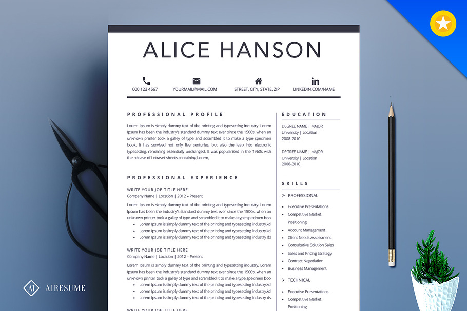 Resume/CV Template in Resume Templates - product preview 8