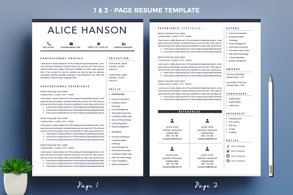 Resume/CV Template in Resume Templates - product preview 1