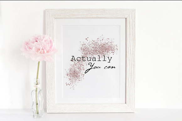 Pink Peony & Whitewash Frame Mockup in Print Mockups - product preview 1