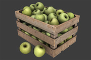 Crate with Green Apples
