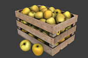 Crate with Yellow Apples