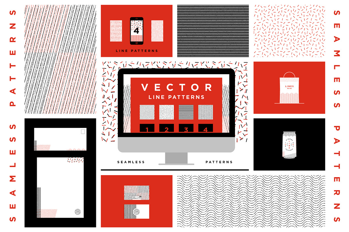Vector Line Patterns in Patterns - product preview 8