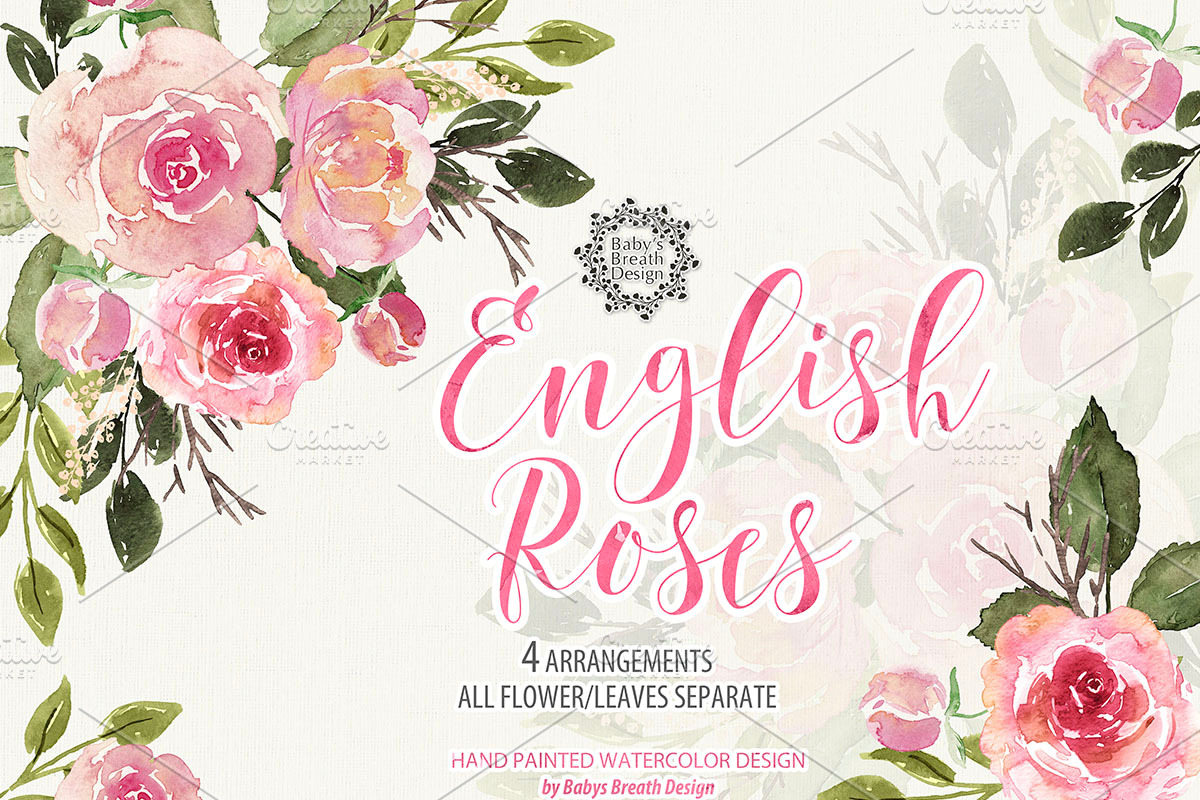 -50% English Roses design in Illustrations - product preview 8