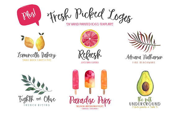 Fresh Picked Watercolor & Font Kit in Fonts - product preview 11