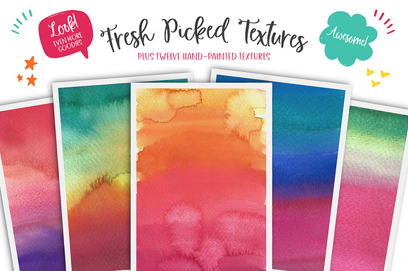 Fresh Picked Watercolor & Font Kit in Fonts - product preview 12
