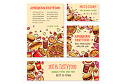 Fast food banner and poster template set design