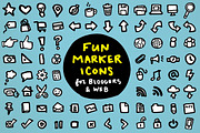 Fun Marker Icons for Blogs &Web