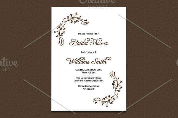 Floral Bridal Shower Invitation