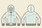 Woman Classic Hoodie Vector Template