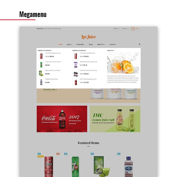 Leo Juice Store in Bootstrap Themes - product preview 1