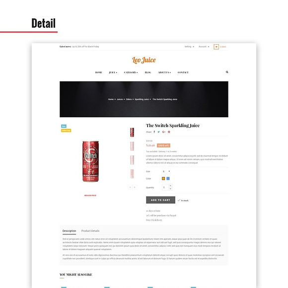 Leo Juice Store in Bootstrap Themes - product preview 5