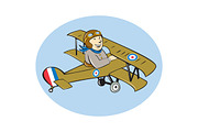 Sopwith Camel Scout Airplane Cartoon