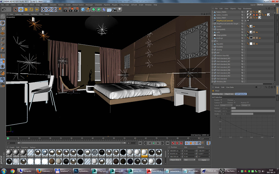 Hotel Room interior design for C4D in 3D - product preview 1