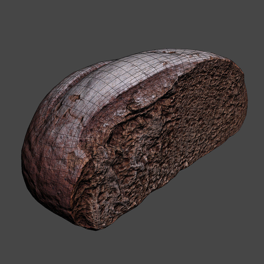 Brown Bread Cut in Food - product preview 2