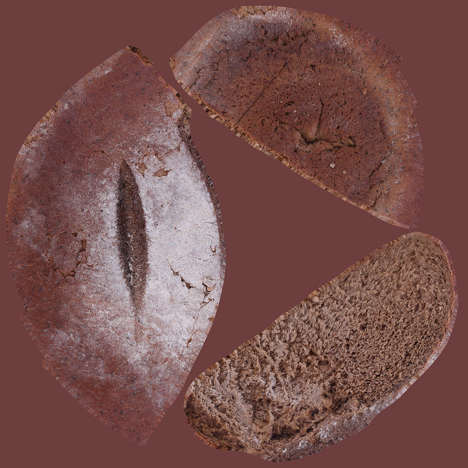Brown Bread Cut in Food - product preview 10