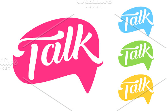 Talk Social Media Business Symbol in Logo Templates - product preview 2