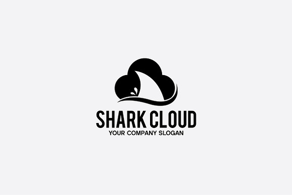 shark cloud in Logo Templates - product preview 1