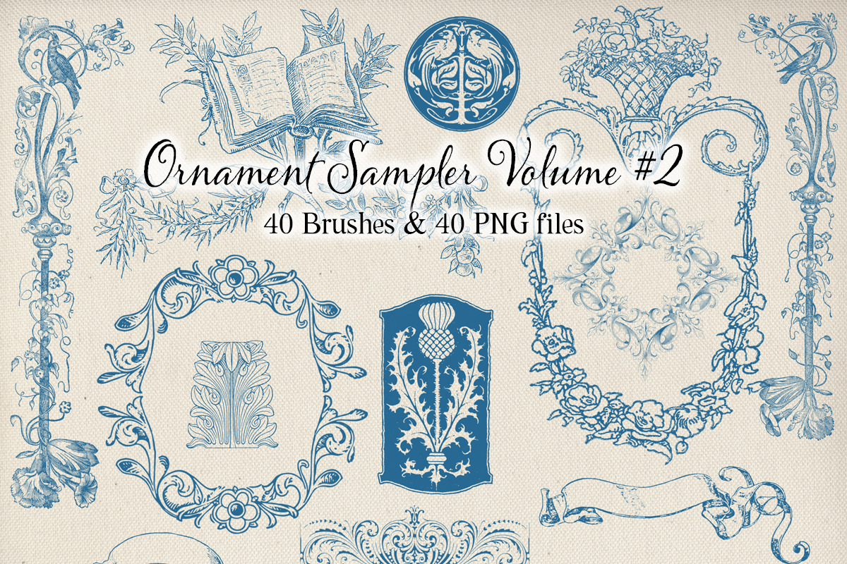 Decorative Ornament Sampler - Vol. 2 in Photoshop Brushes - product preview 8