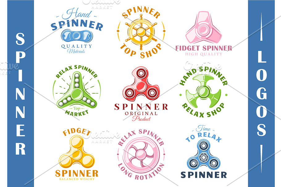 9 Spinner Logos Templates Vol.1