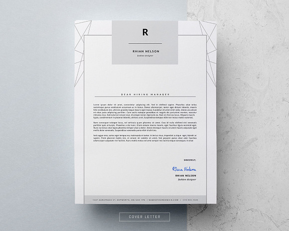 3 page Resume Template / Rhian in Resume Templates - product preview 2
