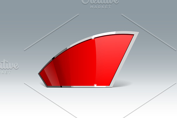 Shiny gloss red vector banner in Product Mockups - product preview 3