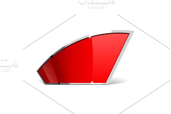 Shiny gloss red vector banner in Product Mockups - product preview 4