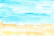 Watercolor beach texture