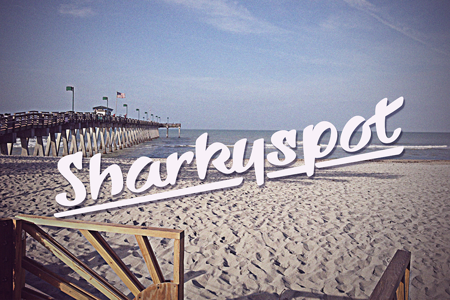 Sharky Spot font in Script Fonts - product preview 8