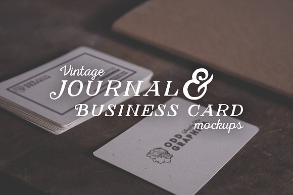 Journal & Business Card Mockups in Print Mockups - product preview 4