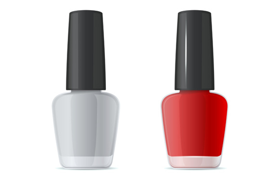 Blank Nail Polish Bottle Set in Product Mockups - product preview 8
