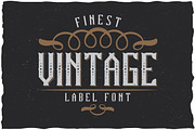 Vintage Classic Look Label Typeface