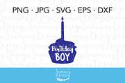 Birthday Boy Cupcake SVG Cut File